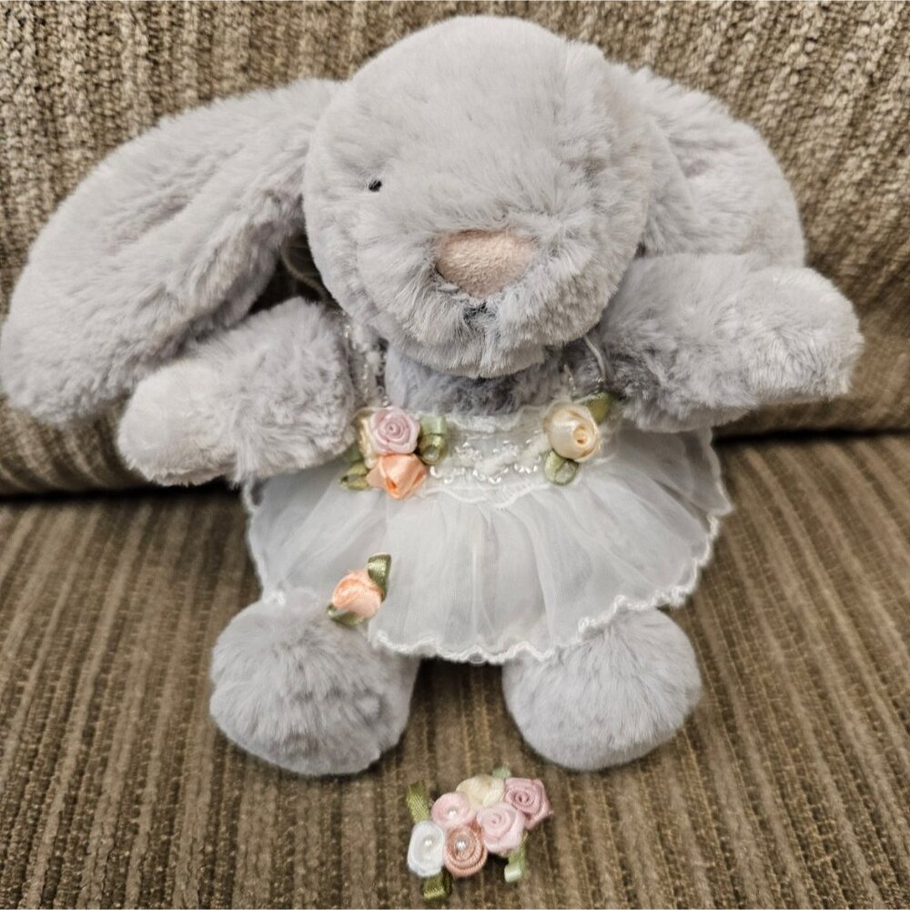 Jellycat Gray Bunny Soother (no blanket)